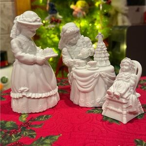Dept. 56 Winter Silhouette Christmas Tea Porcelain Complete Set Boxed 78585
